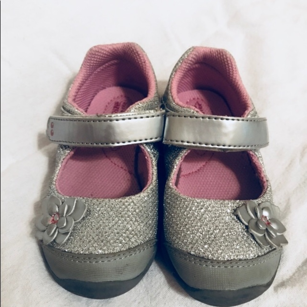 Beautiful sparkly little girl shoes.